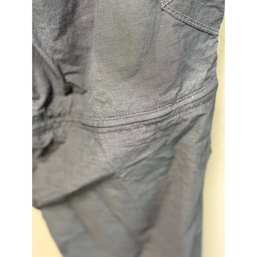 The North Face Mens 34 Regular Convertible Cargo Pants Gray Ripstop Hiking Pant